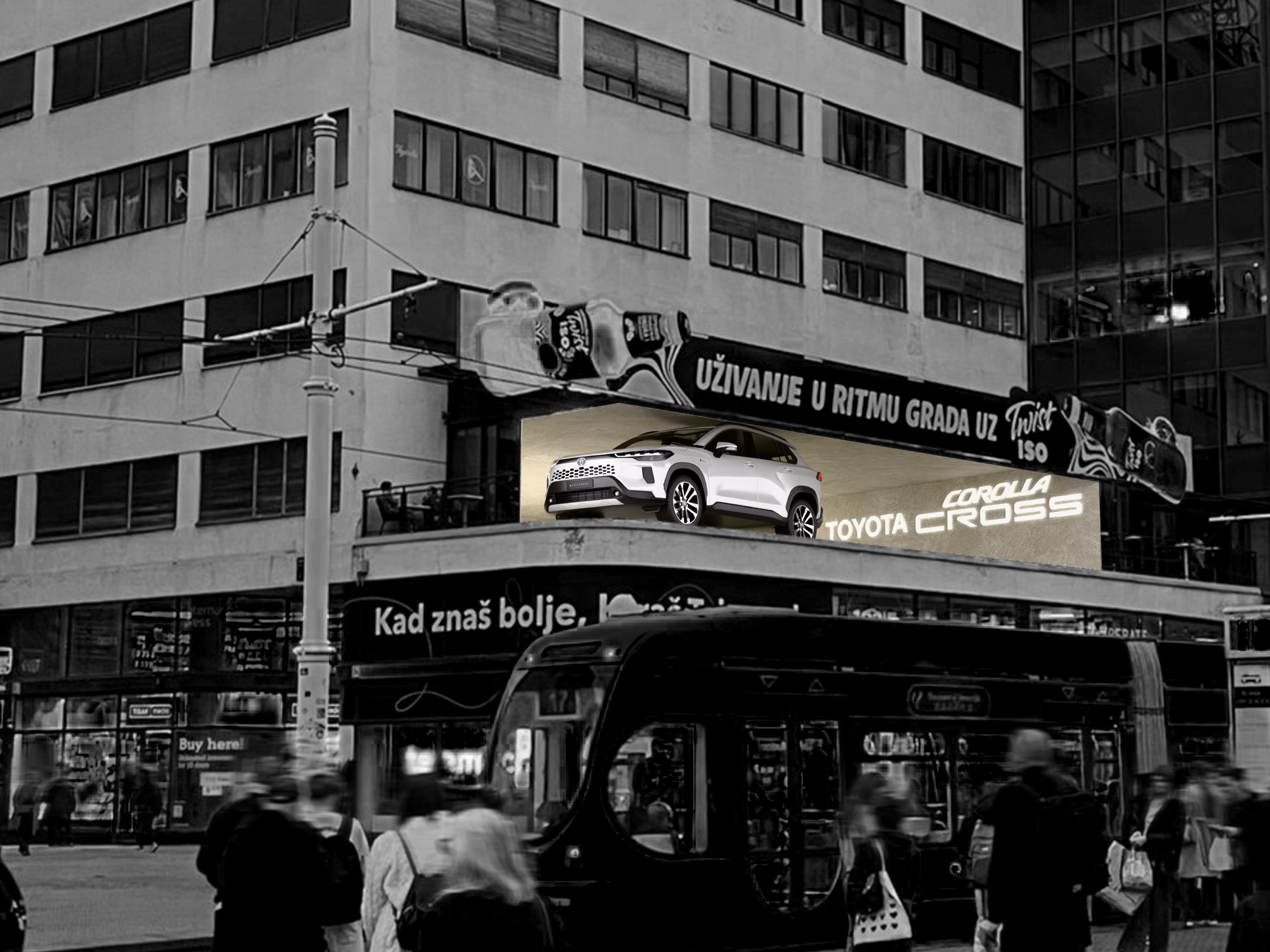 3D anamorfne reklame pozadina